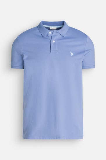 U.S. POLO ASSN. Polo-Shirt taubenblau
