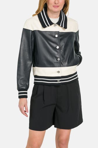 GANT Lederblouson zweifarbig