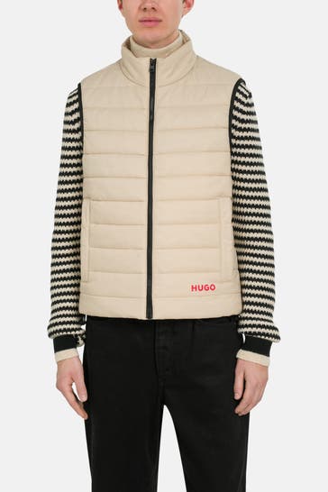 HUGO Weste 'Brentino' ecru