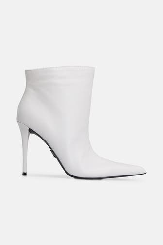 STEVE MADDEN Leder-Stiefeletten 'Sentinel' weiß