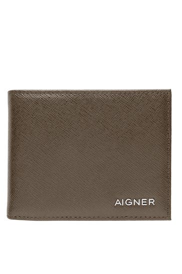 AIGNER Geldbörse 'Saffiano' taupe