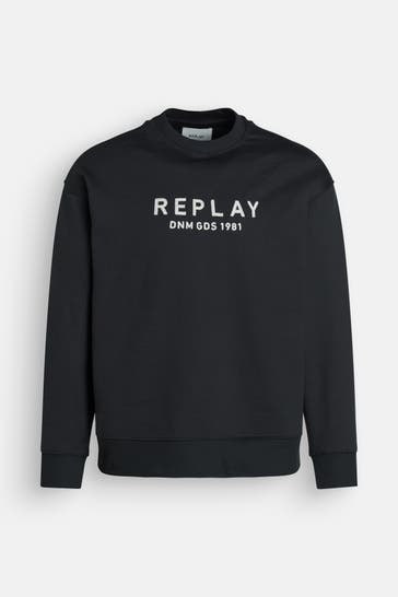 REPLAY Sweatshirt schwarz