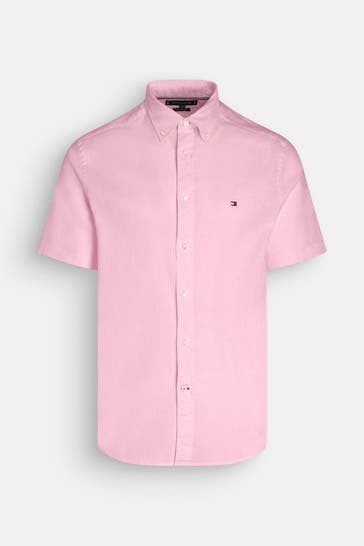 TOMMY HILFIGER Kurzarmhemd rosa