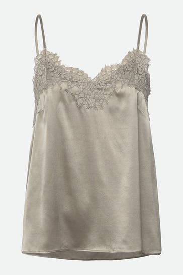 ROSEMUNDE Seidenmix-Top graugrün