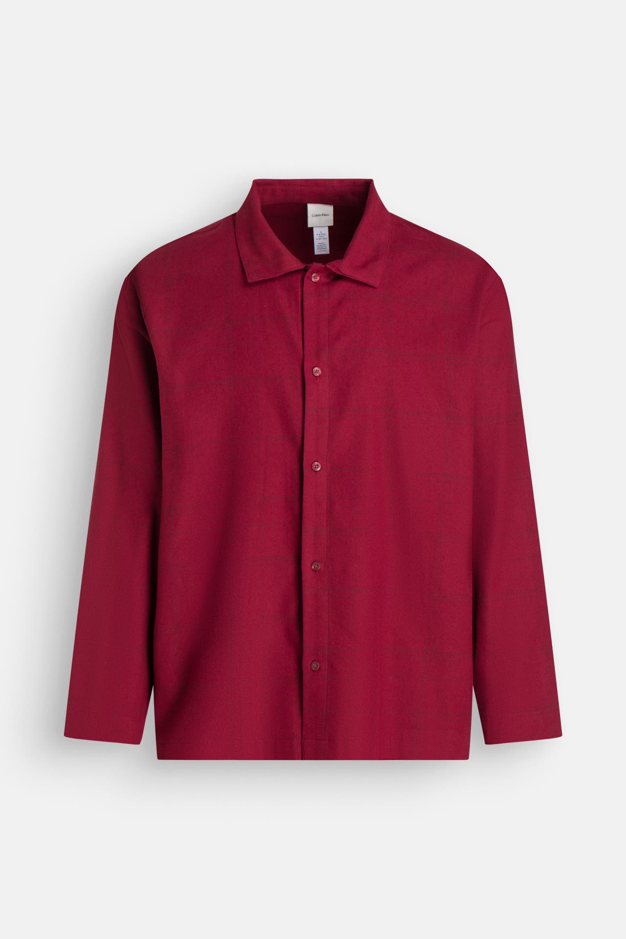 CALVIN KLEIN Pyjama-Hemd dunkelrot, Bild 1