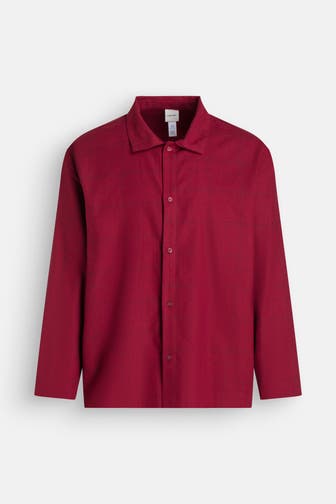 CALVIN KLEIN Pyjama-Hemd dunkelrot