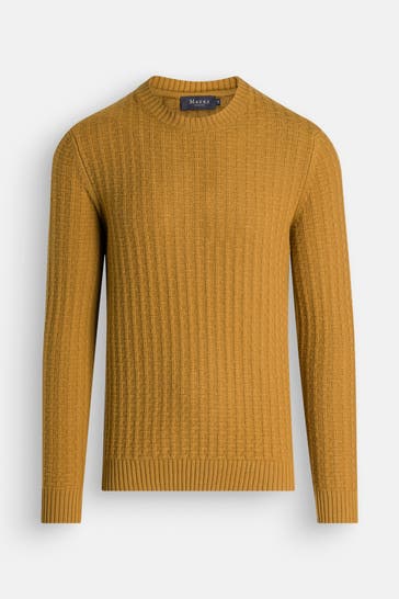 MAERZ MUENCHEN Wollpullover cognac