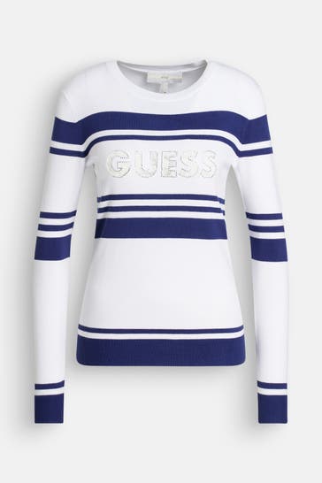 GUESS Strickshirt 'Macy' zweifarbig