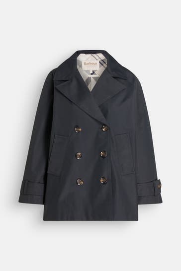 BARBOUR Kurz-Trenchcoat 'Maisy Sproof' navy