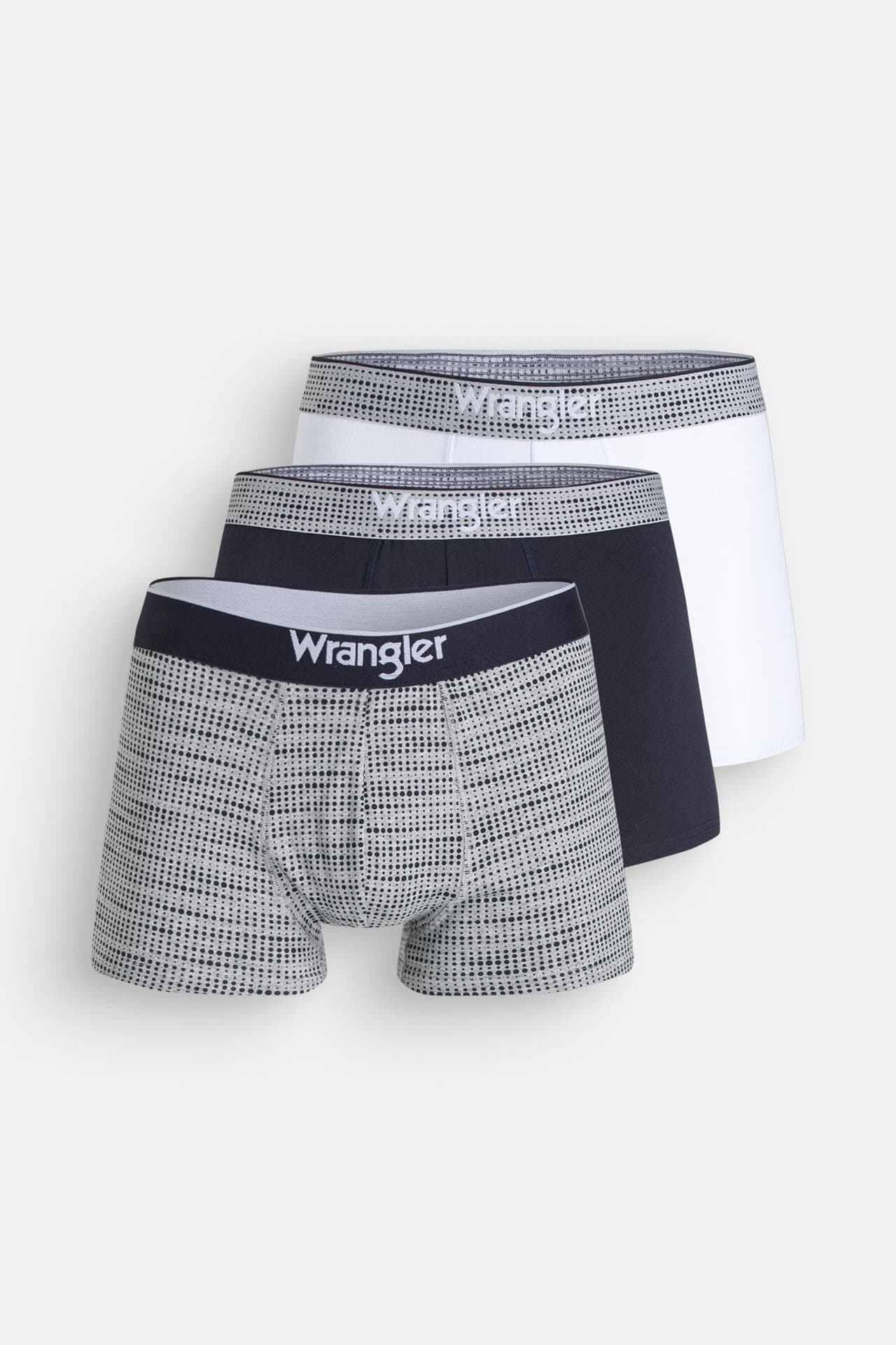 WRANGLER 3er-Pack Boxer Trunks 'Canva' mehrfarbig, Bild 1