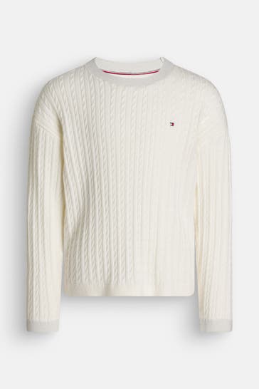 TOMMY HILFIGER Strickpullover ecru
