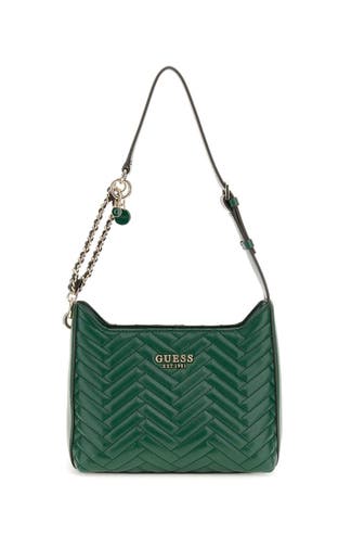GUESS Schultertasche 'Anning' dunkelgrün