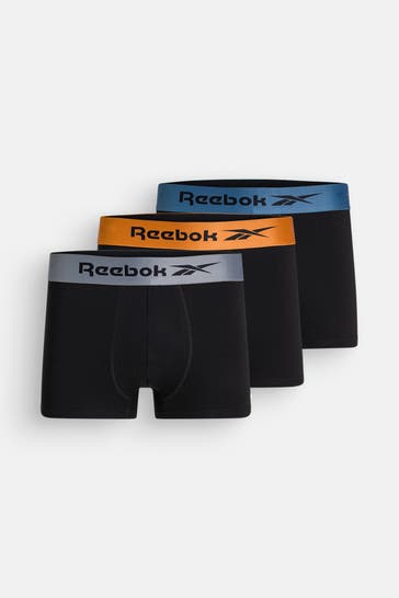 REEBOK 3er-Pack Boxer Trunks schwarz