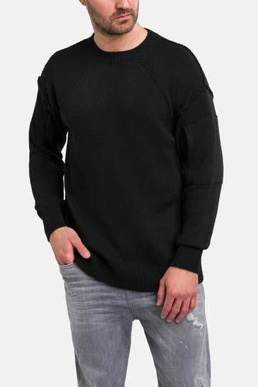 ELIAS RUMELIS Strickpullover 'Laurent' schwarz