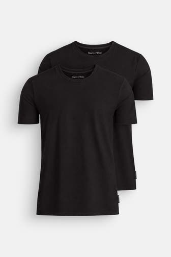 MARC O'POLO 2er Pack T-Shirts schwarz