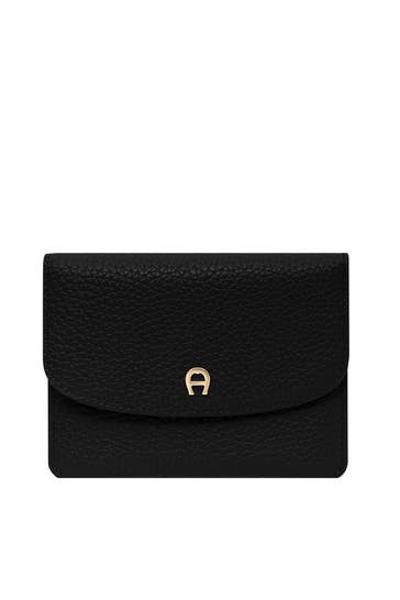 AIGNER Leder-Geldbörse 'Carré Soft' schwarz