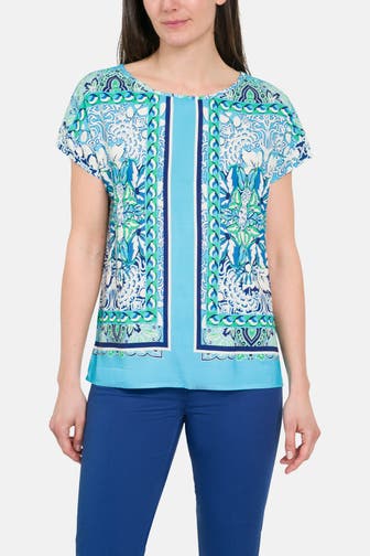 BETTY BARCLAY T-Shirt blau gemustert