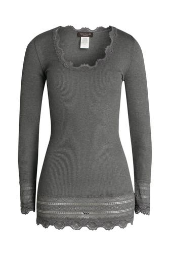 ROSEMUNDE Seidenmix-Shirt grau