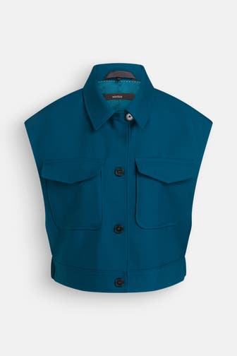 WINDSOR. Schurwoll-Weste petrol