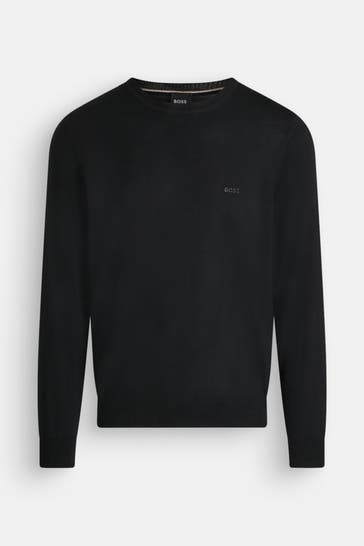 BOSS Strickpullover 'Bagritte' schwarz