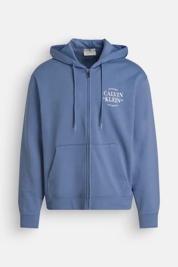 CALVIN KLEIN Sweatjacke taubenblau