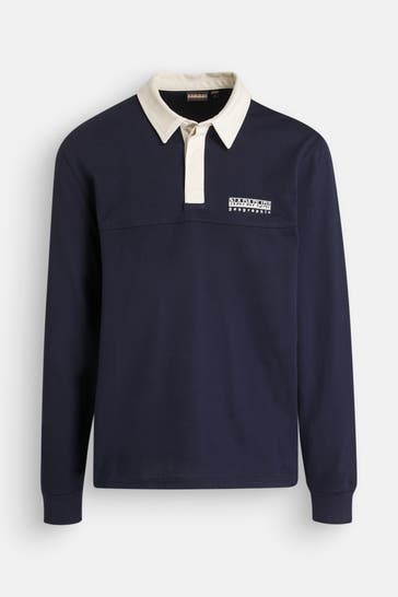 NAPAPIJRI Langarm-Polo nachtblau