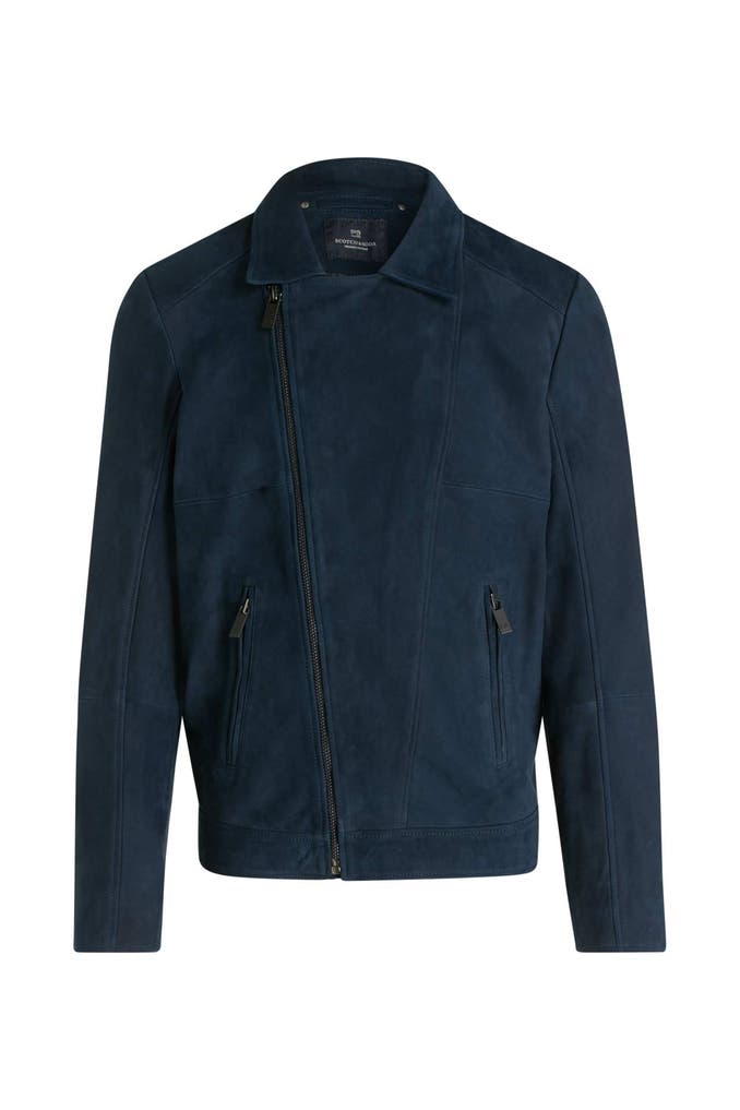 SCOTCH & SODA BikerLederjacke dunkelblau » günstig online kaufen Outletcity