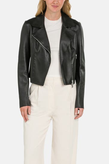 MILESTONE Lederjacke 'Rina' schwarz