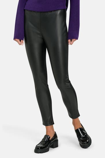 CARTOON Lederimitatleggings schwarz