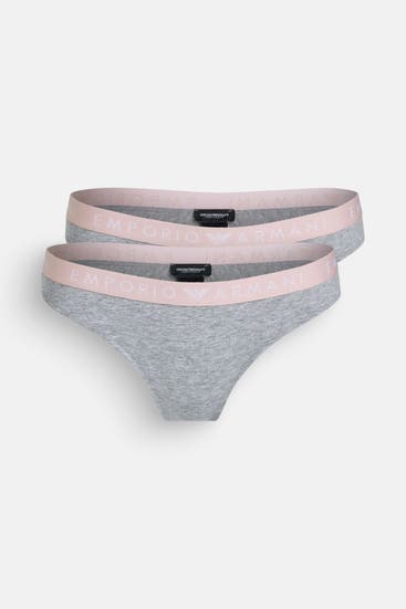 EMPORIO ARMANI - 2er-Pack Strings hellgrau