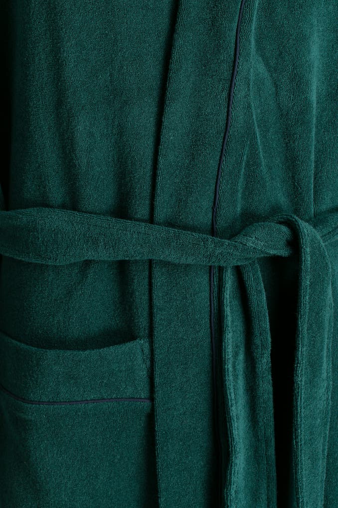 SCHIESSER Soft Velour Bademantel, Baumwolle, Streifen, für Herren