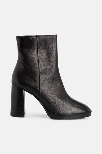 GEOX Leder-Stiefeletten 'Teulada' schwarz