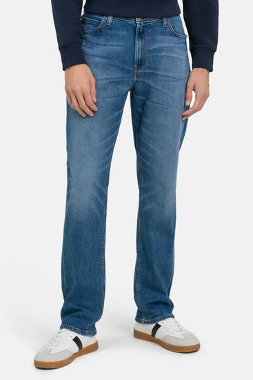 LEE - Jeans 'West' straight dunkelblau