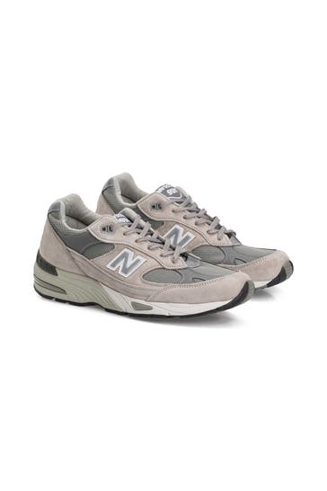 NEW BALANCE Leder-Sneaker 'M991GL' steingrau