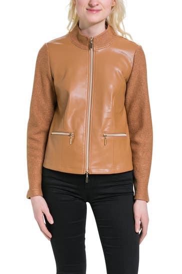 BETTY BARCLAY Kunstlederjacke camel