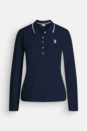 U.S. POLO ASSN. Langarm-Polo dunkelblau