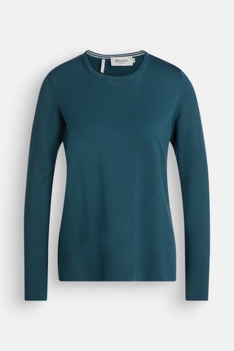 MAERZ MUENCHEN Schurwollpullover petrol