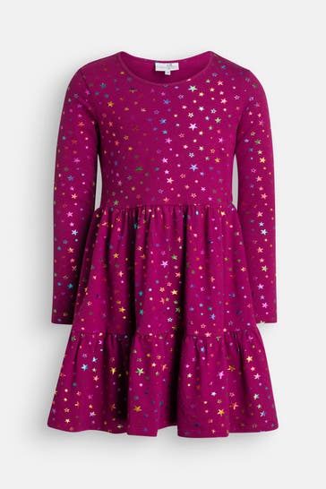 HAPPY GIRLS Jerseykleid beere gemustert