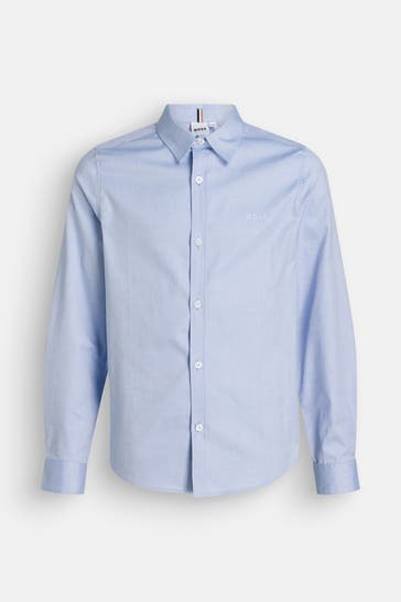 BOSS Hemd taubenblau