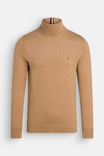 TOMMY HILFIGER Rollkragenpullover hellbraun