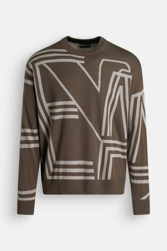 EMPORIO ARMANI Wollmix-Pullover gemustert