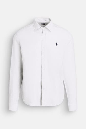 U.S. POLO ASSN. Leinenmix-Hemd 'Seme' Slim Fit