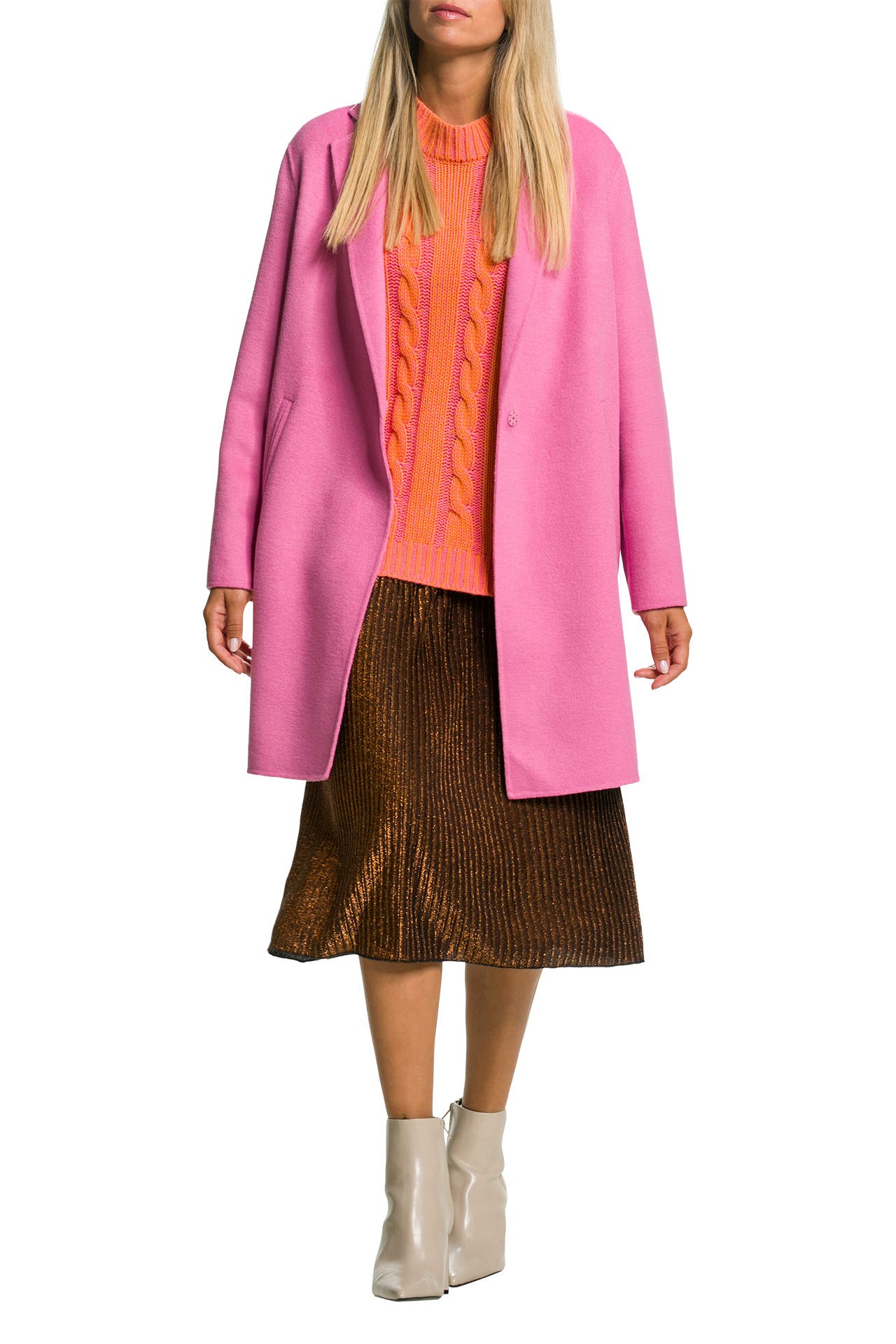 COMMA Woll-Mix Mantel pink » günstig online kaufen | Outletcity