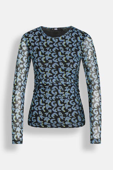 KARL LAGERFELD - Longsleeve gemustert
