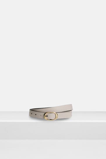 AIGNER Ledergürtel offwhite