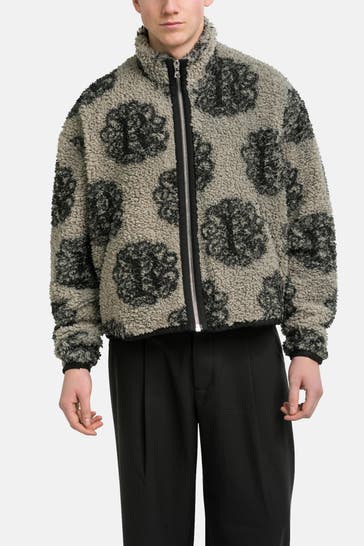 ROUGH. Fleecejacke gemustert