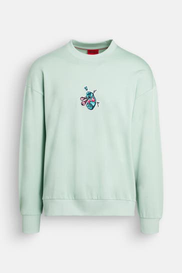 HUGO Sweatshirt 'Duberries' pastellgrün unisex