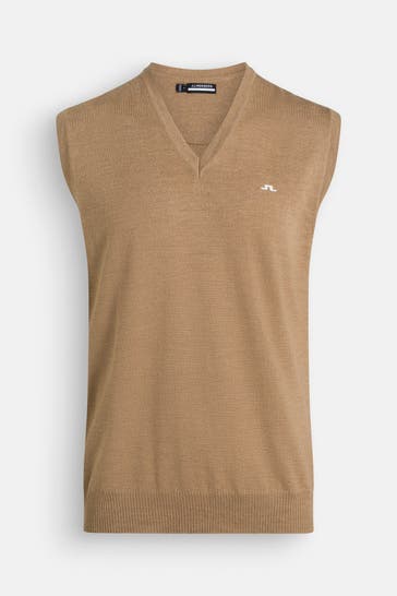 J.LINDEBERG SPORTSWEAR Pullunder 'Liam' hellbraun