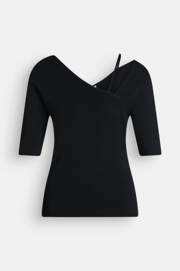 S.OLIVER BLACK LABEL Strickshirt schwarz