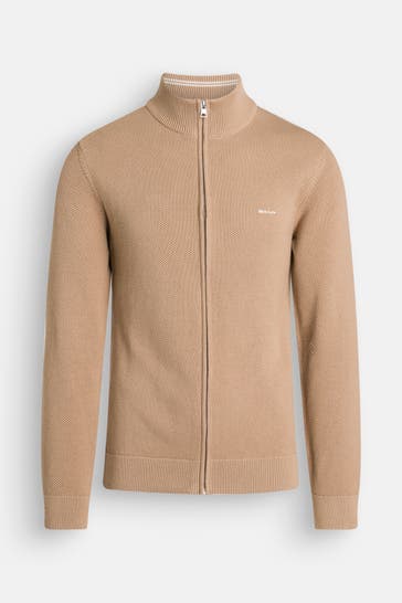 GANT Strickjacke hellbraun